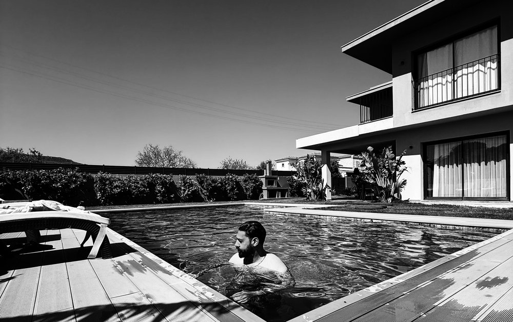 By the pool